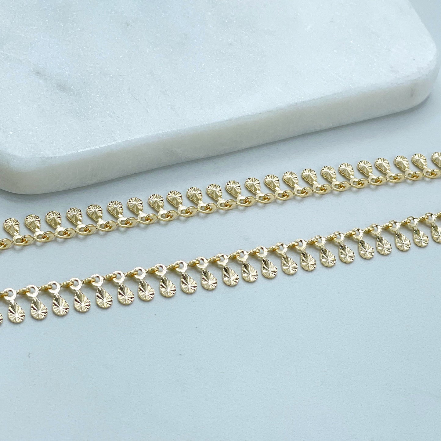 18k Gold Filled 7mm Teardrop Choker, Necklace Wholesale Jewelry Supplies