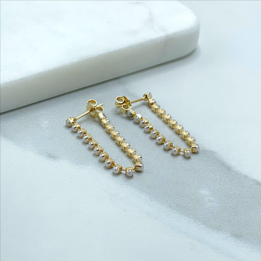 18k Gold Filled with Small Simulated Pearls, Stud, Graduate Earrings, Wholesale Jewelry Making Supplies