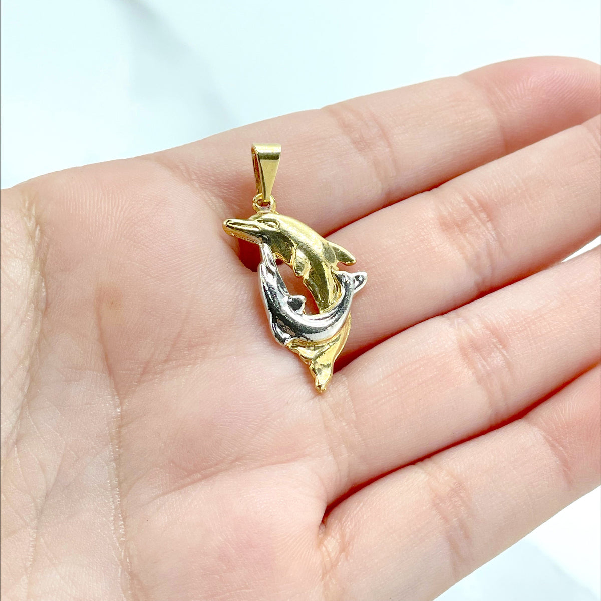 18k Gold Filled Turtle CZ Cubic Zirconia, Graphic Dolphin Cubic Zirconia & Plain Dolphin Pendant Charms Wholesale Jewelry Supplies