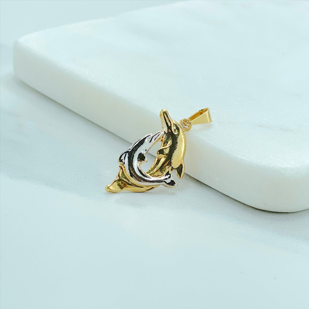 18k Gold Filled Turtle CZ Cubic Zirconia, Graphic Dolphin Cubic Zirconia & Plain Dolphin Pendant Charms Wholesale Jewelry Supplies