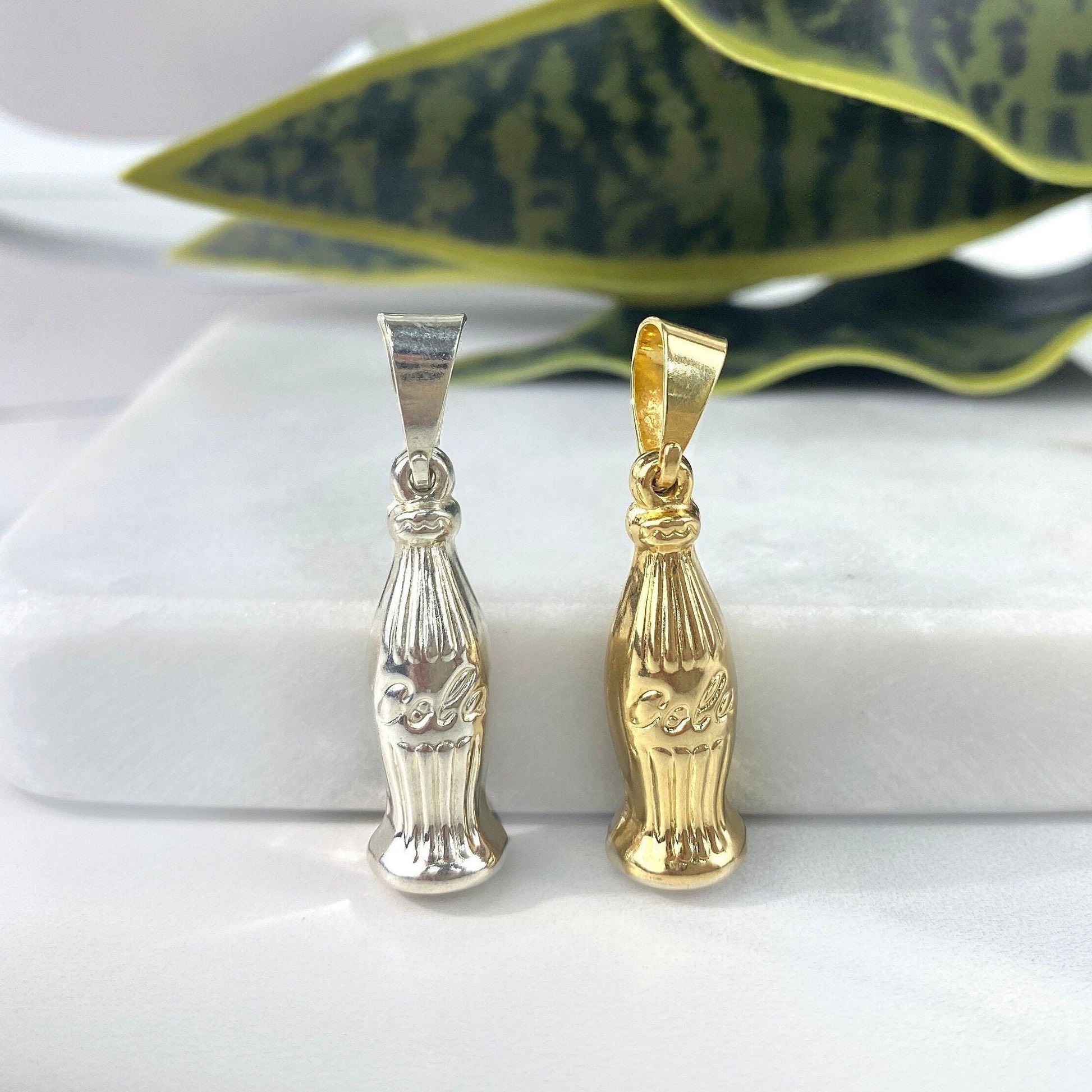 18k Gold Filled Cola Coke Bottle Vintage Style Charms Pendant Wholesale Jewelry Making Supplies