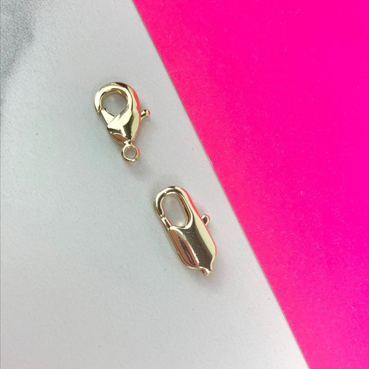 18k Gold Filled Lobster Claw Rectangle or Rounded Clasp 17mm, 16mm For Wholesale and Jewelry Making Supplies Findings