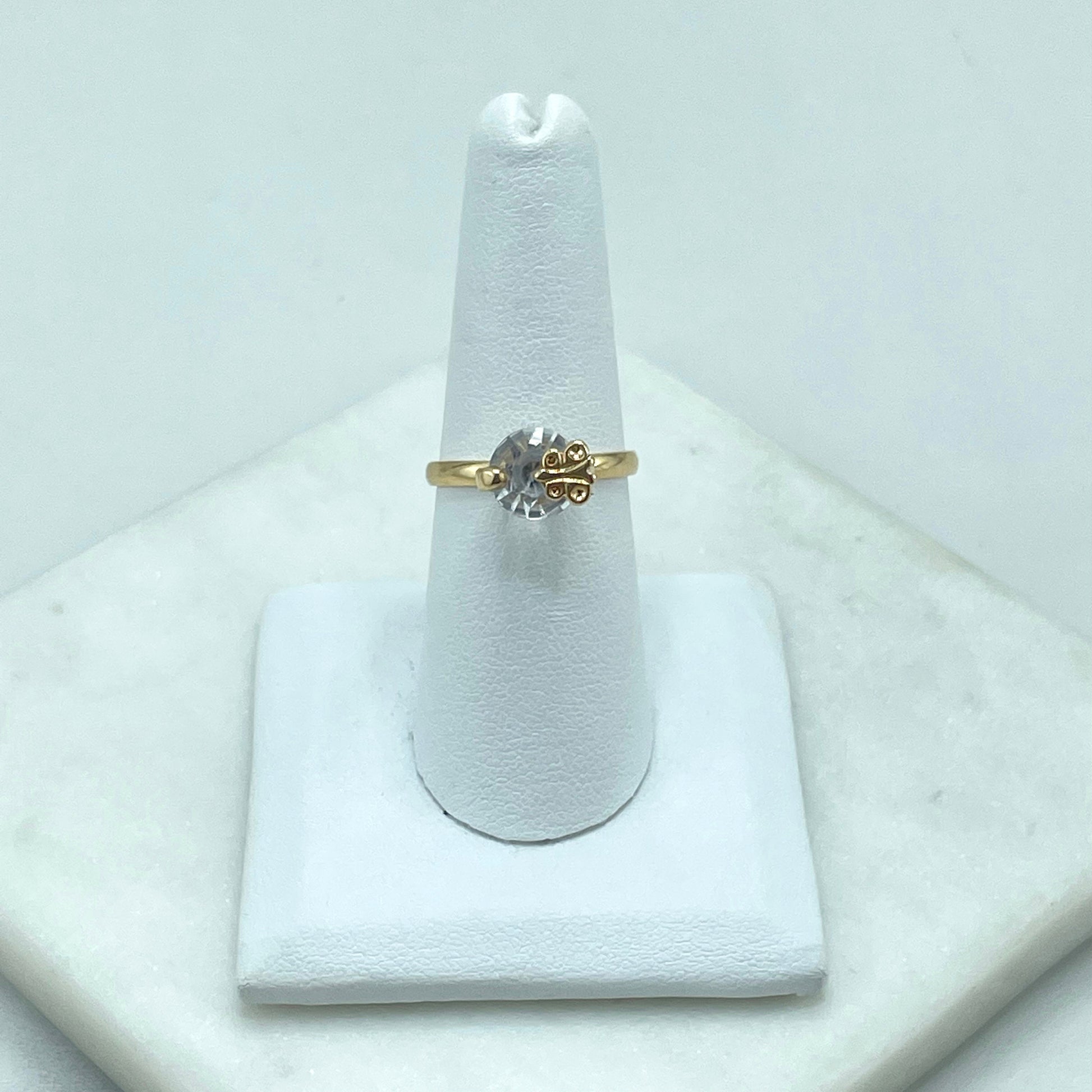 18k Gold Filled Colored Zirconia Solitaire Birthstone Wedding Couple Birth Stone Rings, Wholesale Jewelry Making Supplies