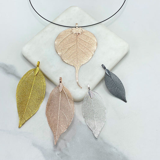 18k Gold Filled Enamel Necklace and Sun Pendant Medium Leaf ,  Wholesale Jewelry Making Supplies .