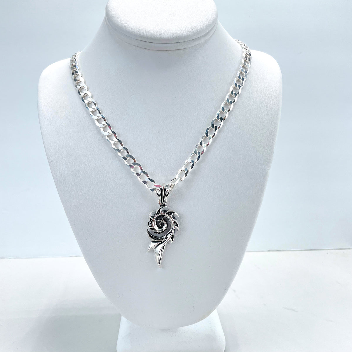925 Sterling Silver Tribal Pendant Spiral Empress Pendant, Stamped 925, Wholesale Jewelry Making Supplies