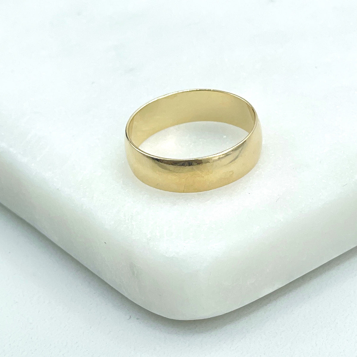 18k Gold Filled 14mm Classic Wedding Ring, Wedding Band, Comfort Fit, Simple Wedding Jewelry, Wholesale Jewelry Making Supplies