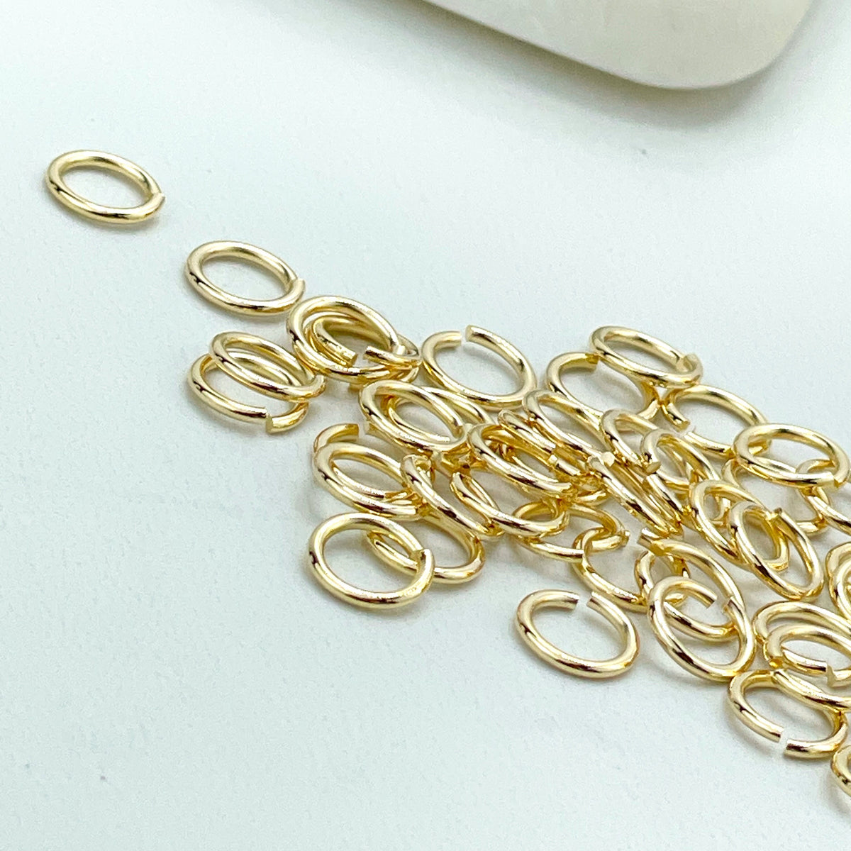 18k Gold Filled 5mm Open Jumping Ring, Round Ring Connectors, Split Ring, Jump Ring, 5, 12 or 25 Pieces Wholesale Jewelry Making Supplies