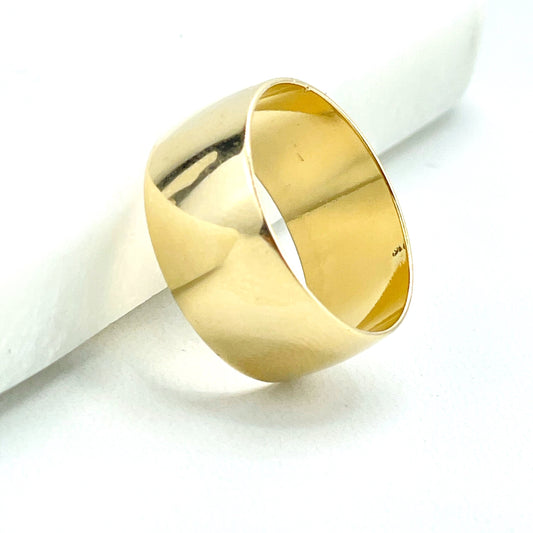 18k Gold Filled 16mm Classic Polished Engagement Wedding Ring for Women and Men, Wholesale Jewelry Making Supplies