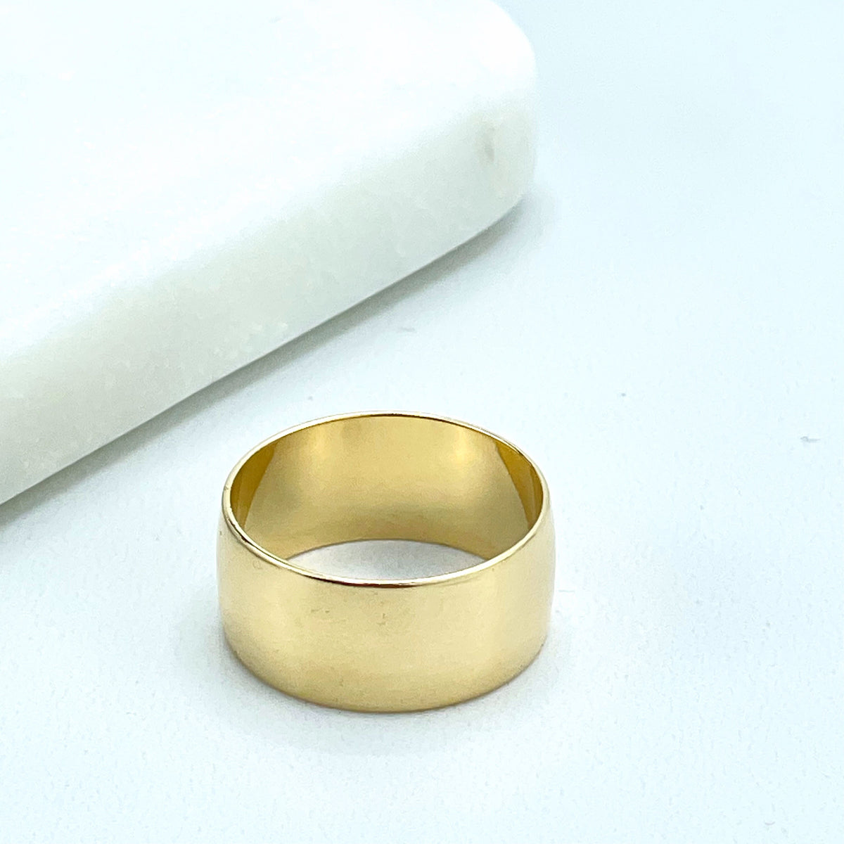 18k Gold Filled 16mm Classic Polished Engagement Wedding Ring for Women and Men, Wholesale Jewelry Making Supplies