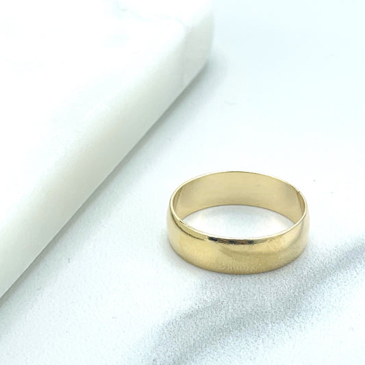 18k Gold Filled 14mm Classic Wedding Ring, Wedding Band, Comfort Fit, Simple Wedding Jewelry, Wholesale Jewelry Making Supplies