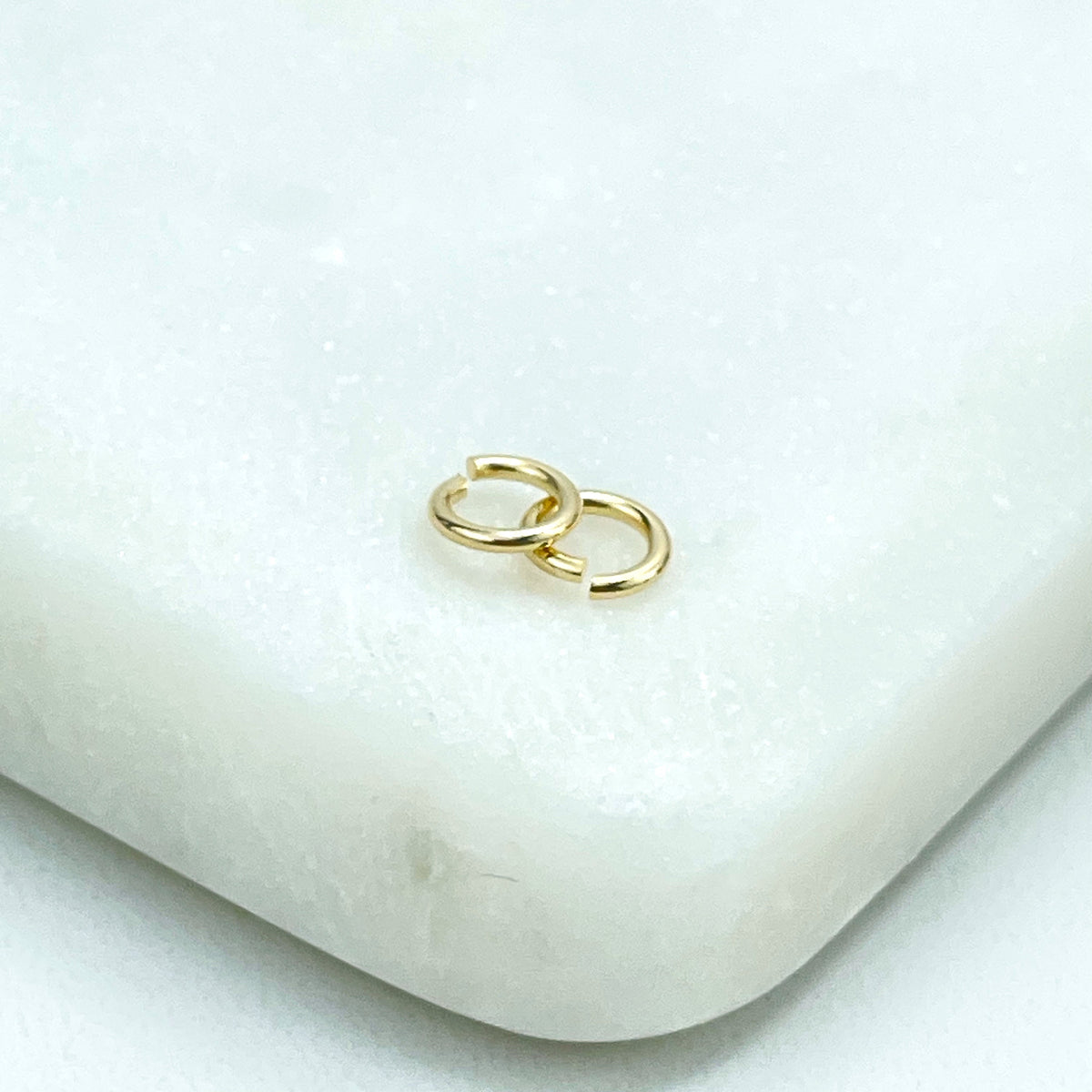 18k Gold Filled 4mm Open Jumping Ring, Round Ring Connectors, Split Ring, Jump Ring, 5, 12 or 25 Pieces, Wholesale Jewelry Making Supplies
